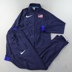 Nike Team USA Track Suit Womens XS Navy Jacket Pants Olympic Set Pro Elite